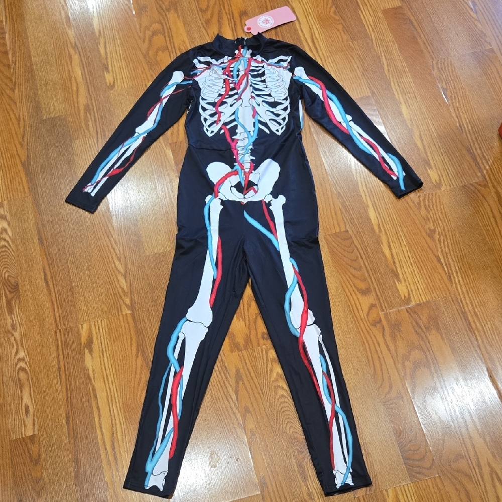 Skeleton Costume with Colorful Accents